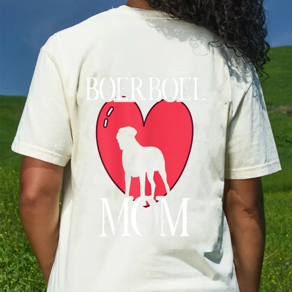 Womens Boerboel Mom Dog Dogs Dog Mom Paw Boerboel Accessories T-Shirt - Cream